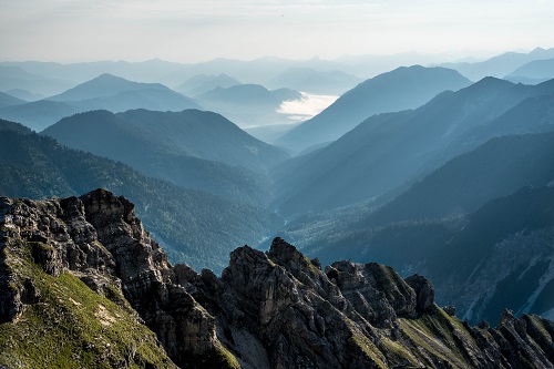 Early Morning in Germany, Bavaria,  Karwendel Mountains